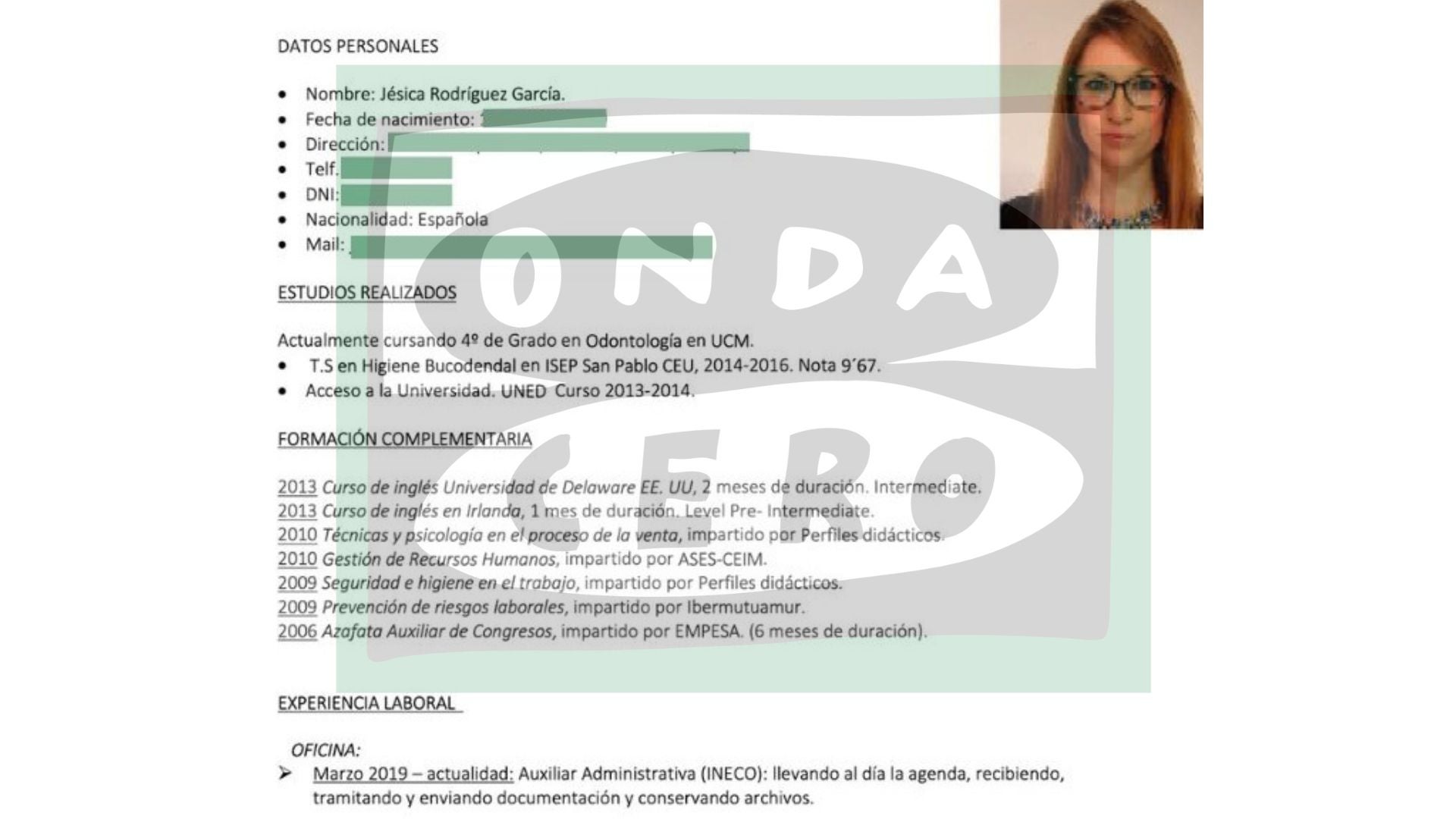 Jesica Rodríguez sacó un 10 en aptitudes de vocación y orientación al cliente Jesica Rodríguez sacó un 10 en aptitudes de vocación y orientación al cliente