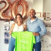 Irene Inés, empresaria y Armengol Engonga, concejal de Deportes de Guadalajara.
