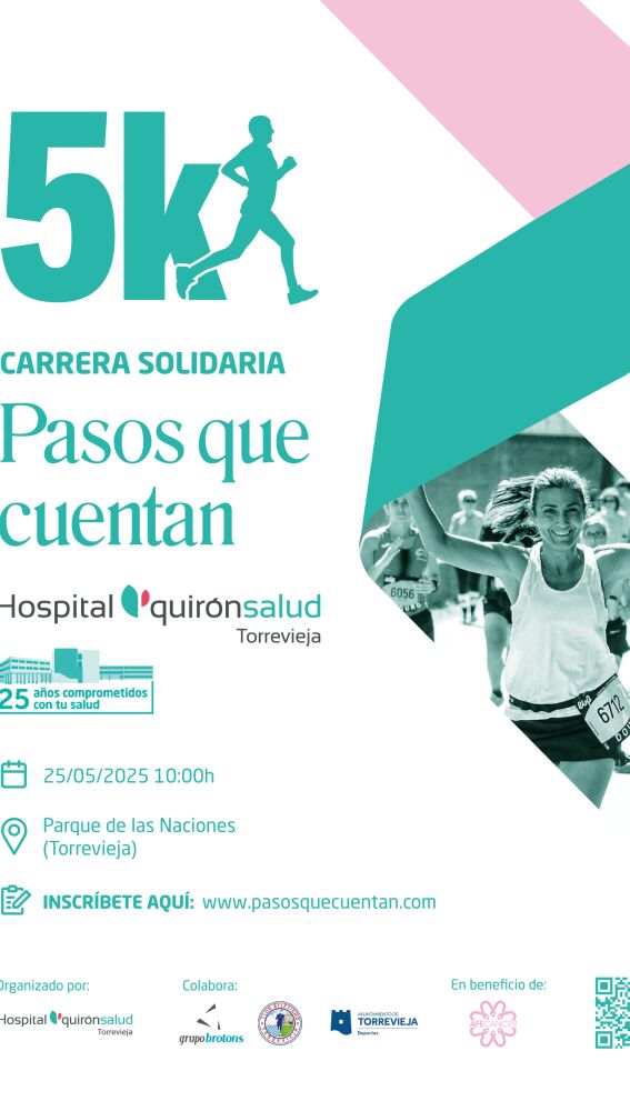 El Hospital Quirónsalud Torrevieja presenta la Carrera Solidaria ’5K pasos que cuentan’ en beneficio de AFECÁNCER