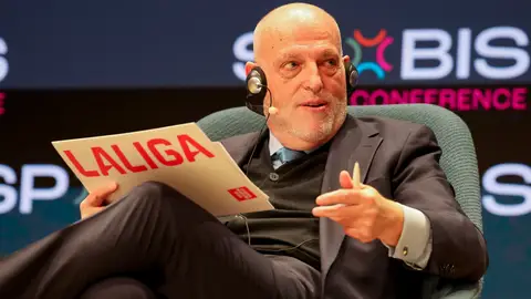Javier Tebas durante un acto de LaLiga Javier Tebas durante un acto de LaLiga