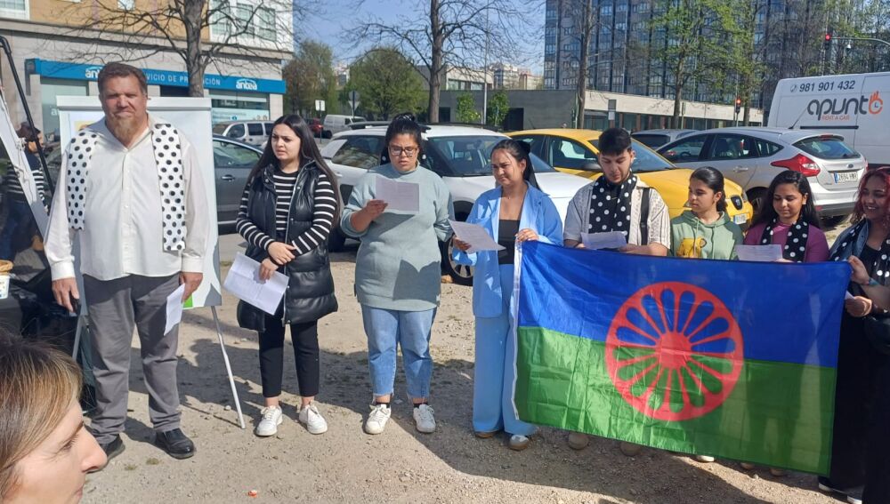 Santiago Barrul, de la Fundación Secretariado Gitano, en la lectura del manifiesto