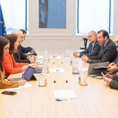 Reunión del ministro de Transporte, Óscar Puente, con alcaldes de Alcázar de San Juan y Manzanares Reunión del ministro de Transporte, Óscar Puente, con alcaldes de Alcázar de San Juan y Manzanares