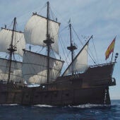 El Galeón Andalucía visita Málaga donde arranca su gran gira internacional
