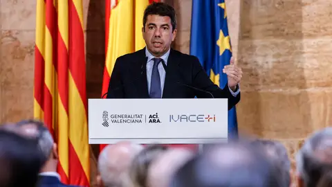 El president de la Generalitat, Carlos Mazón, preside la presentación del Plan de Promoción Exterior 2025 del IVACE+i Internacional, en el Palau de la Generalitat, a 1 de abril de 2025 El president de la Generalitat, Carlos Mazón, preside la presentación del Plan de Promoción Exterior 2025 del IVACE+i Internacional, en el Palau de la Generalitat, a 1 de abril de 2025