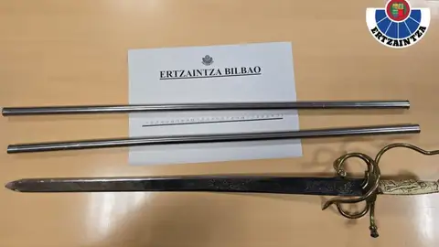 Armas blancas requisadas en Bilbao Armas blancas requisadas en Bilbao