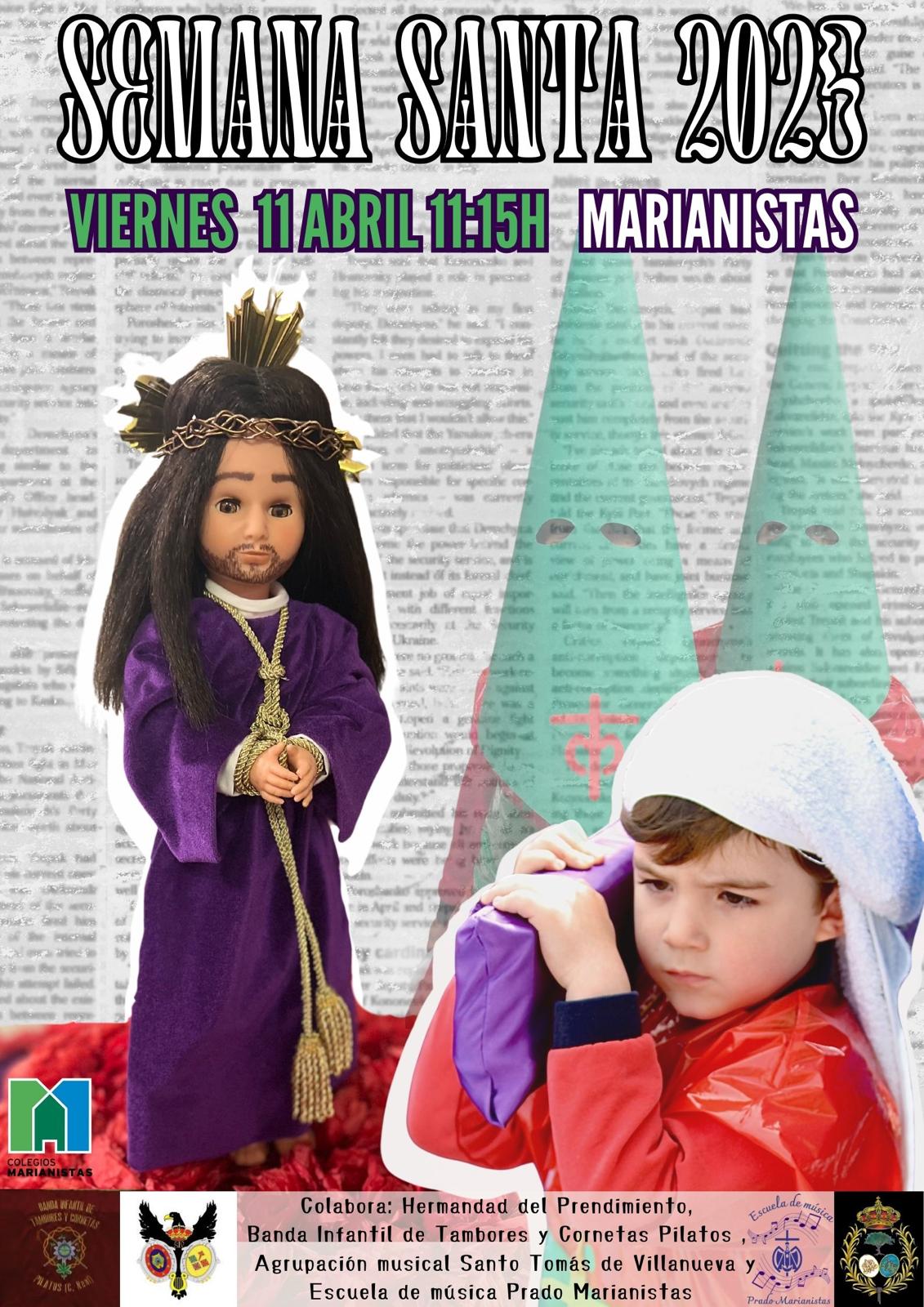 Alumnos del colegio Marianistas celebran la procesión infantil este viernes Alumnos del colegio Marianistas celebran la procesión infantil este viernes