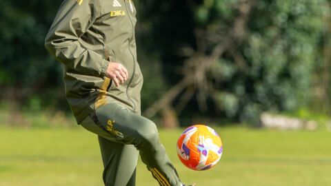14-4-2025 Veljko Paunovic, entrenador del Real Oviedo, en El Requex&oacute;n