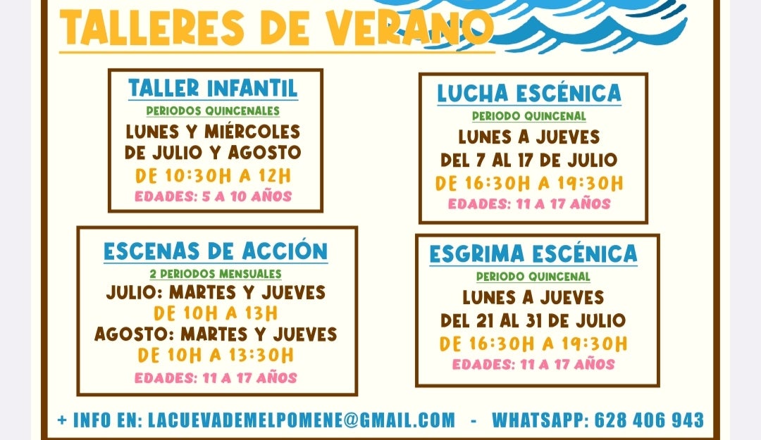 La Escuela de Teatro 'La cueva de Melpómene' lanza su oferta veraniega con novedades como 'Esgrima escénica' La Escuela de Teatro 'La cueva de Melpómene' lanza su oferta veraniega con novedades como 'Esgrima escénica'