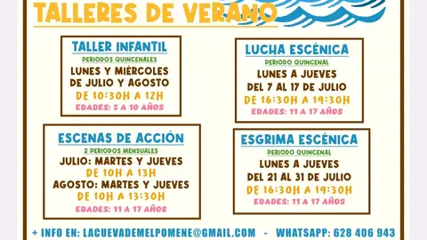 Talleres de Verano de la Escuela de Teatro 'La cueva de Melpómene' en Torrevieja Talleres de Verano de la Escuela de Teatro 'La cueva de Melpómene' en Torrevieja