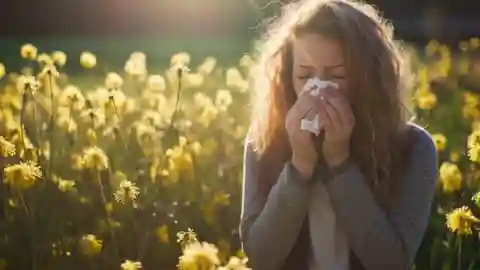 Alergia Mujer con alergia