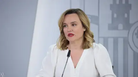 La ministra de Educación, Formación Profesional y Deportes y Portavoz del Gobierno, Pilar Alegría, durante una rueda de prensa posterior a la reunión del Consejo de Ministros La ministra de Educación, Formación Profesional y Deportes y Portavoz del Gobierno, Pilar Alegría, durante una rueda de prensa posterior a la reunión del Consejo de Ministros