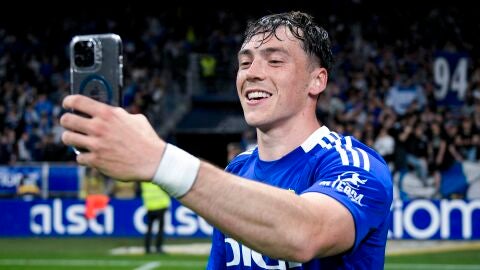 12-4-2025 Fede Vi&ntilde;as, delantero del Real Oviedo