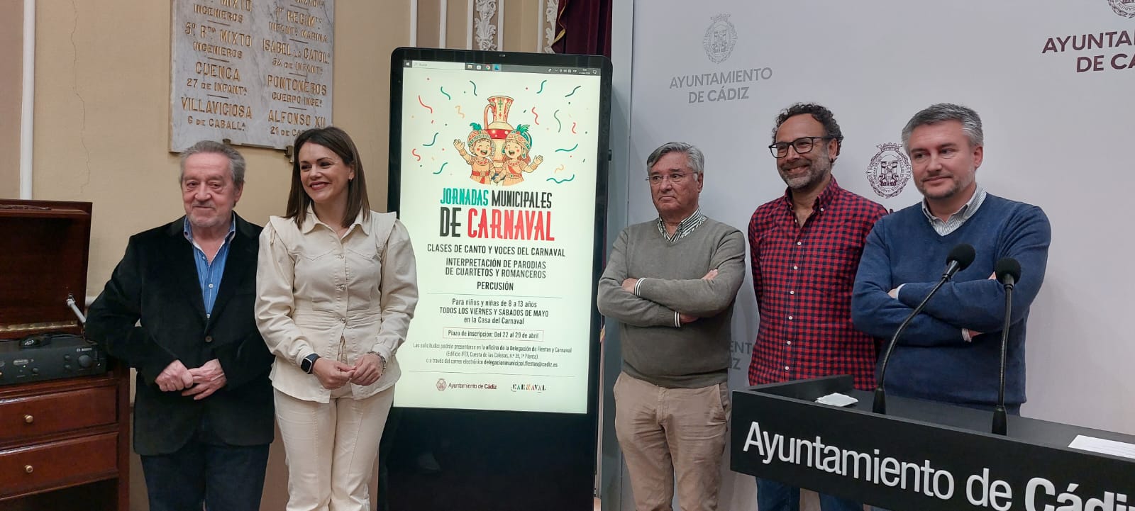El Ayuntamiento de Cádiz realizará en mayo unas jornadas municipales de Carnaval dirigidas a la cantera El Ayuntamiento de Cádiz realizará en mayo unas jornadas municipales de Carnaval dirigidas a la cantera