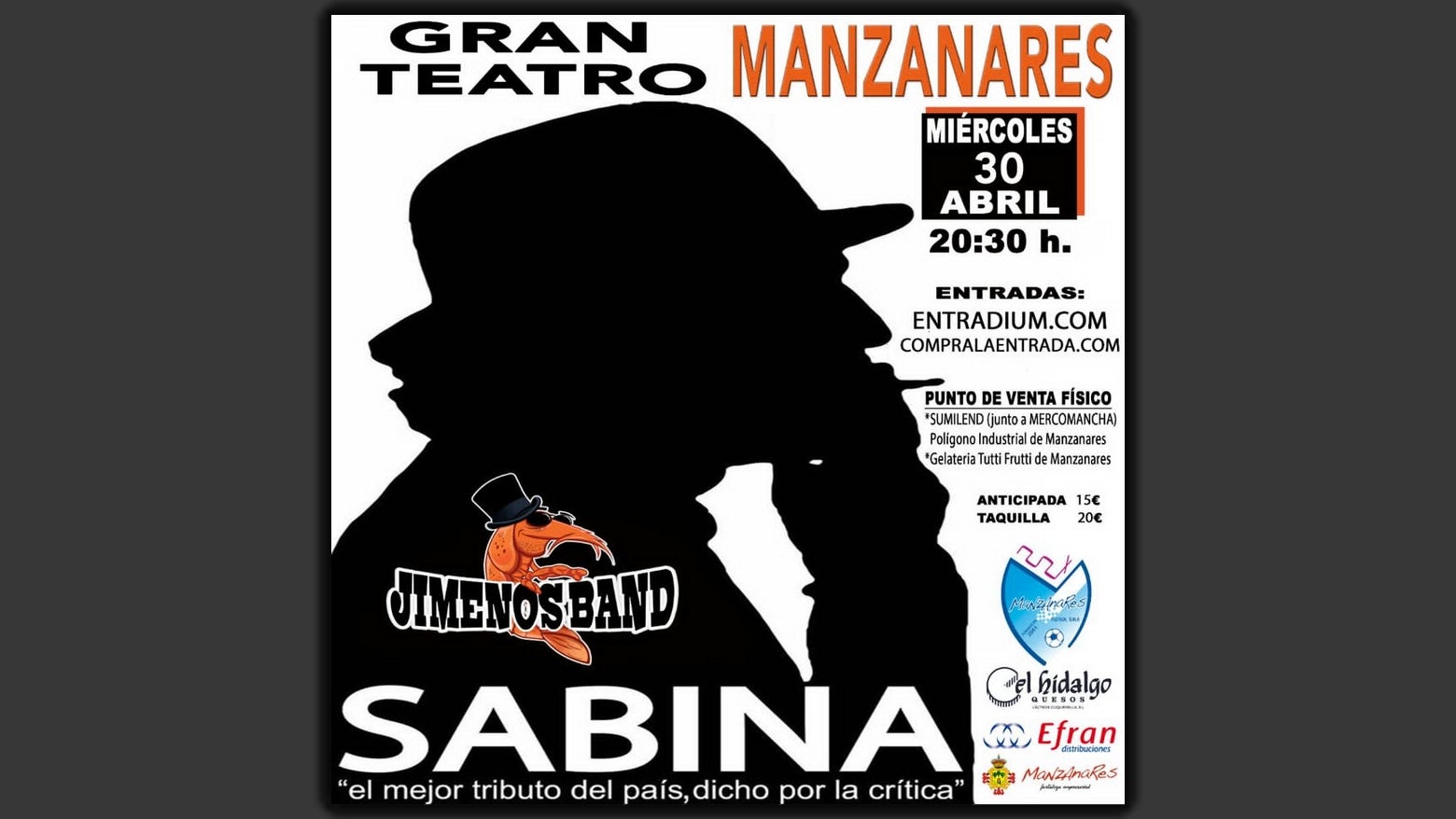 Jimeno´s Band vuelve al Gran Teatro de Manzanares Jimeno´s Band vuelve al Gran Teatro de Manzanares