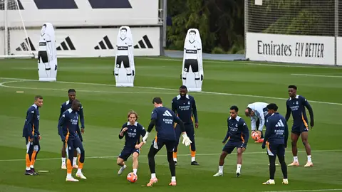 Mbappé y Mendy entrenan con el grupo antes de la visita al Getafe