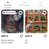 Imagen de la guitarra robada a la venta en internet Imagen de la guitarra robada a la venta en internet