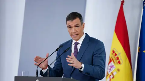 Pedro Sánchez durante su comparecencia Pedro Sánchez durante su comparecencia/EFE