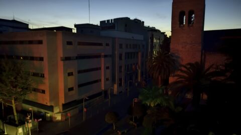Zona de San Pedro, en Ciudad Real, durante el apag&oacute;n el&eacute;ctrico