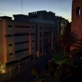 Zona de San Pedro, en Ciudad Real, durante el apagón eléctrico