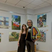 Denis Matías Machín, Mataco, en la inauguración de su nueva exposición en Art Galery de Almoradí Denis Matías Machín, Mataco, en la inauguración de su nueva exposición en Art Galery de Almoradí