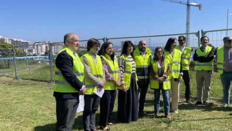 Mar&iacute;a Allegue y Jos&eacute; Manuel Lage en el inicio de las obras de accesos al CHUAC
