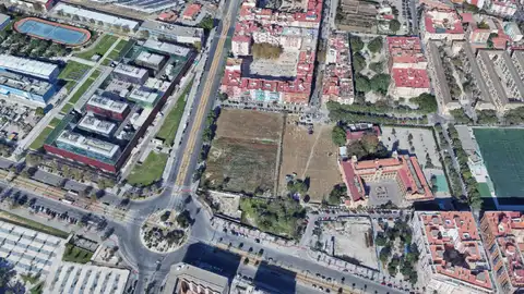 Vistaaérea de los terrenos del PAI reparcelación