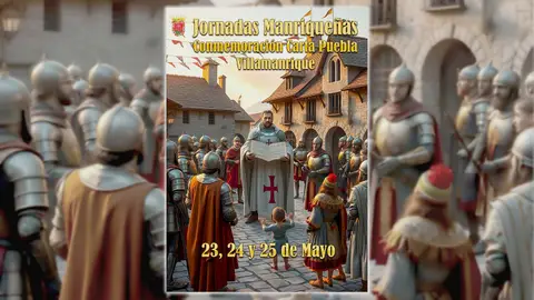 Cartel de las Jornadas Manriqueñas Conmemoración Carta Puebla 2025 Cartel de las Jornadas Manriqueñas Conmemoración Carta Puebla 2025