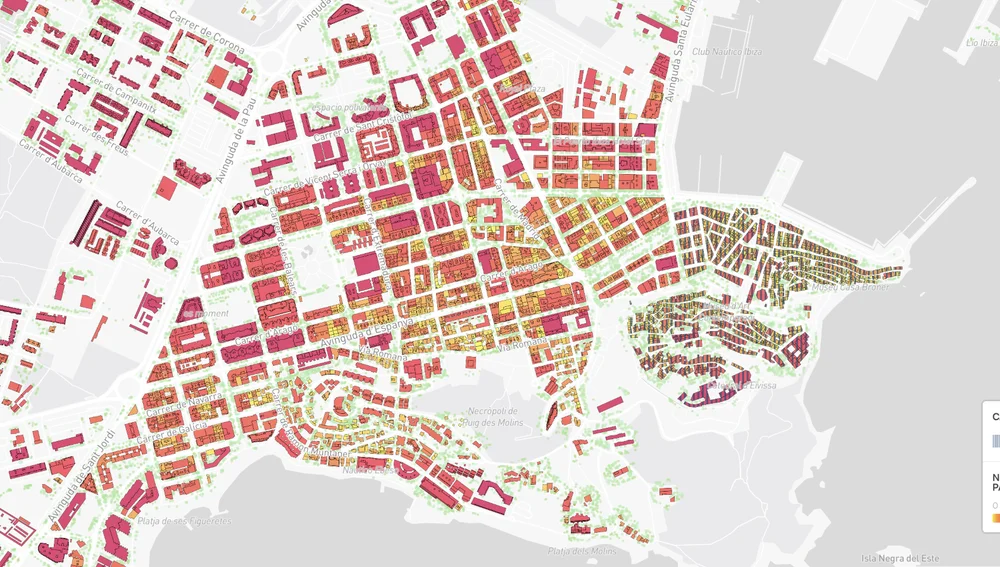 Mapa Solar de Ibiza Mapa Solar de Ibiza