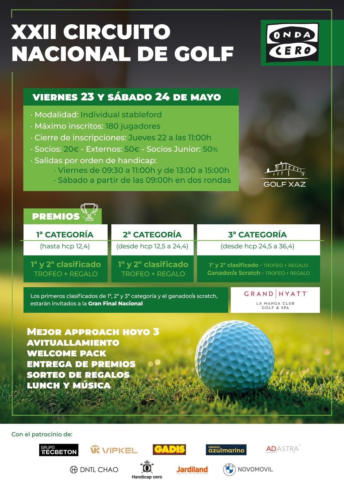Onda Cero celebra su circuito nacional de golf en Xaz Onda Cero celebra su circuito nacional de golf en Xaz