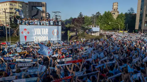 Locura celeste en As Travesas Clasificación Europa League 2025