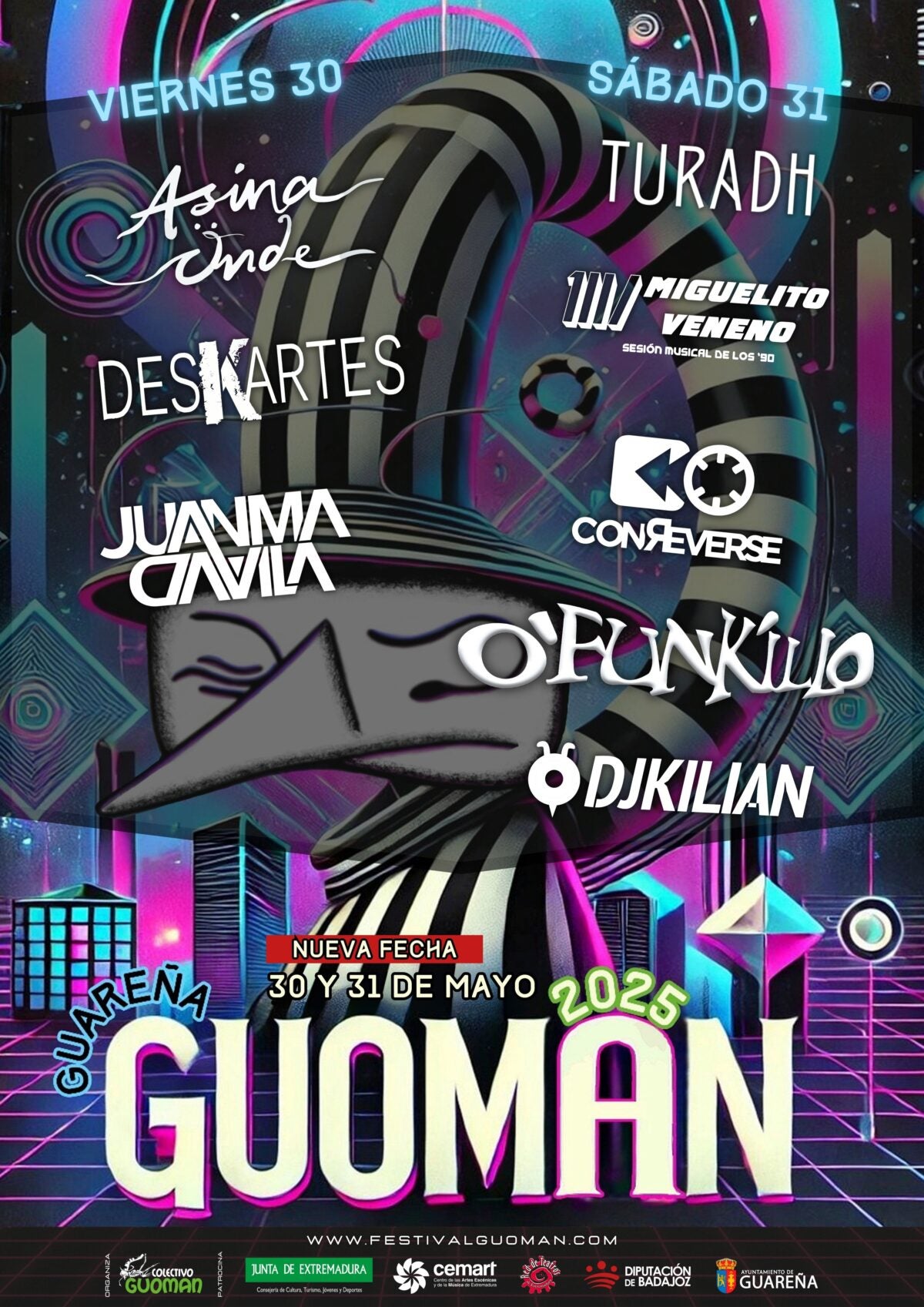 Asina Önde, Deskartes y Juanma Dávila se darán cita el 30 y 31 de mayo en el Festival Guoman de Guareña Asina Önde, Deskartes y Juanma Dávila se darán cita el 30 y 31 de mayo en el Festival Guoman de Guareña