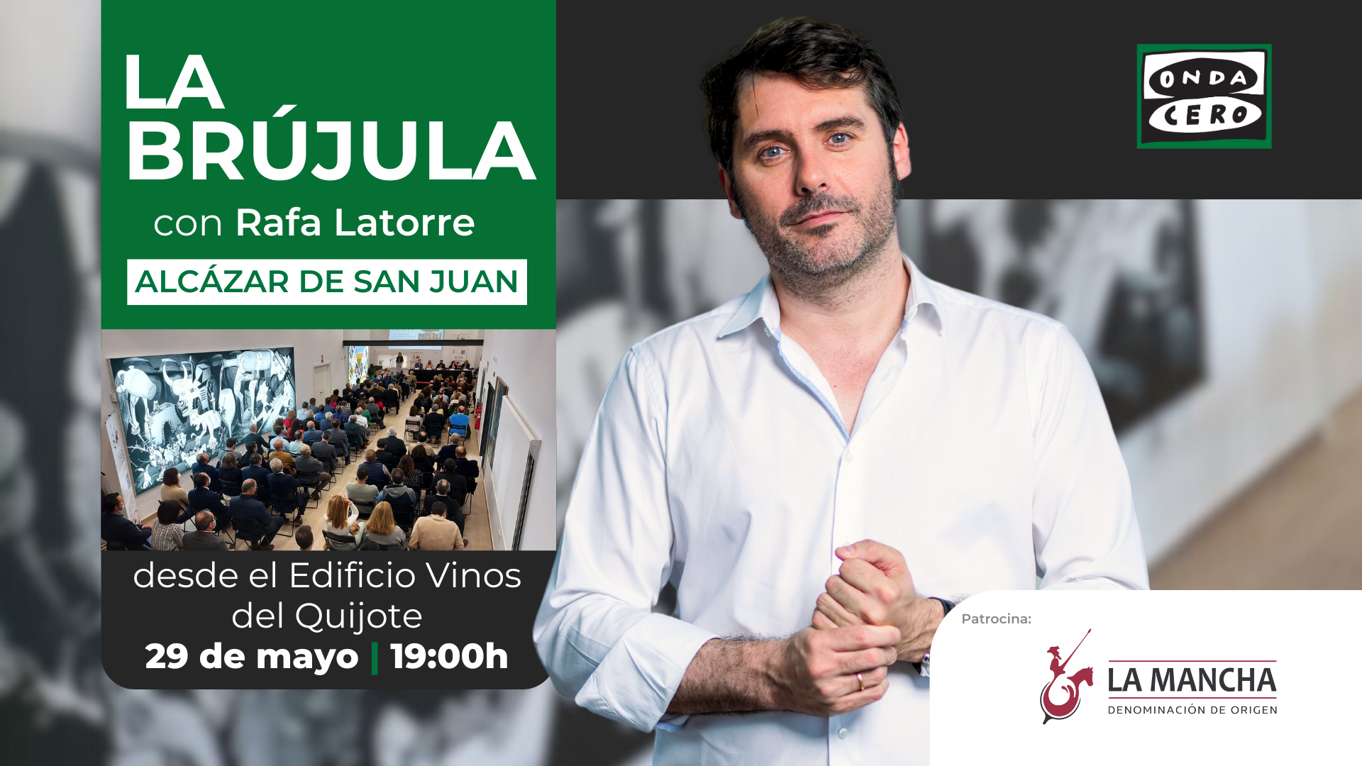 Programa especial de La Brújula desde Alcázar de San Juan: vino y huella cervantina Programa especial de La Brújula desde Alcázar de San Juan: vino y huella cervantina