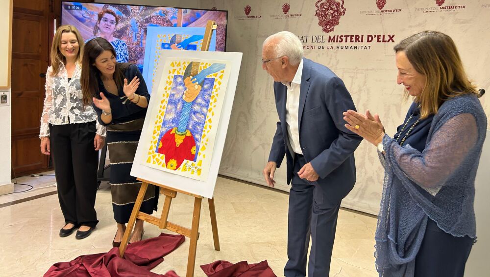 El cartel anunciador del Misteri d'Elx de 2025 es obra de la artista Pepa Ferrández. 