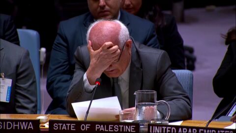 El representante de Palestina ante la ONU rompe a llorar al hablar sobre Gaza El representante de Palestina ante la ONU rompe a llorar al hablar sobre Gaza