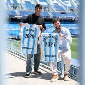 Dani Sánchez e Izan Merino, Málaga CF Dani Sánchez e Izan Merino, Málaga CF