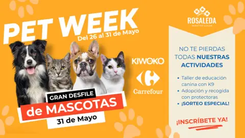 Rosaleda celebra su ‘Pet Week’: talleres, desfiles y solidaridad con las mascotas como protagonistas Rosaleda celebra su ‘Pet Week’: talleres, desfiles y solidaridad con las mascotas como protagonistas