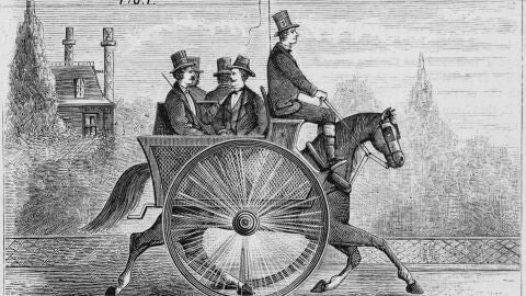 Una ilustraci&oacute;n de una rueda antigua