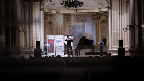 El violinista Sergio García Jiménez, ganador del primer premio de la muestra ‘MálagaCrea’ de Jóvenes Intérpretes El violinista Sergio García Jiménez, ganador del primer premio de la muestra ‘MálagaCrea’ de Jóvenes Intérpretes