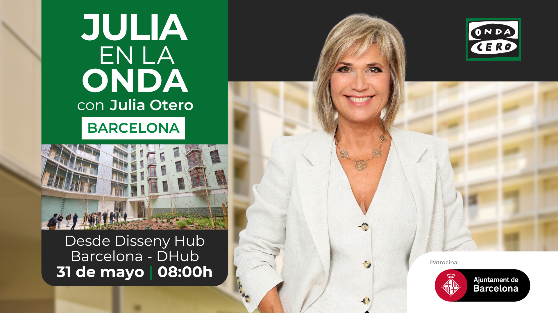 Programa especial de 'Julia en la Onda' desde Barcelona: una ciudad para vivir Programa especial de 'Julia en la Onda' desde Barcelona: una ciudad para vivir