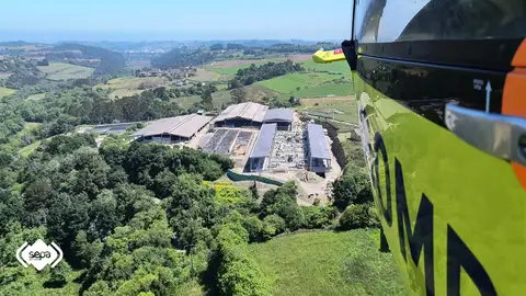 Lugar en el que se ha producido el accidente Lugar en el que se ha producido el accidente/ SEPA Asturias