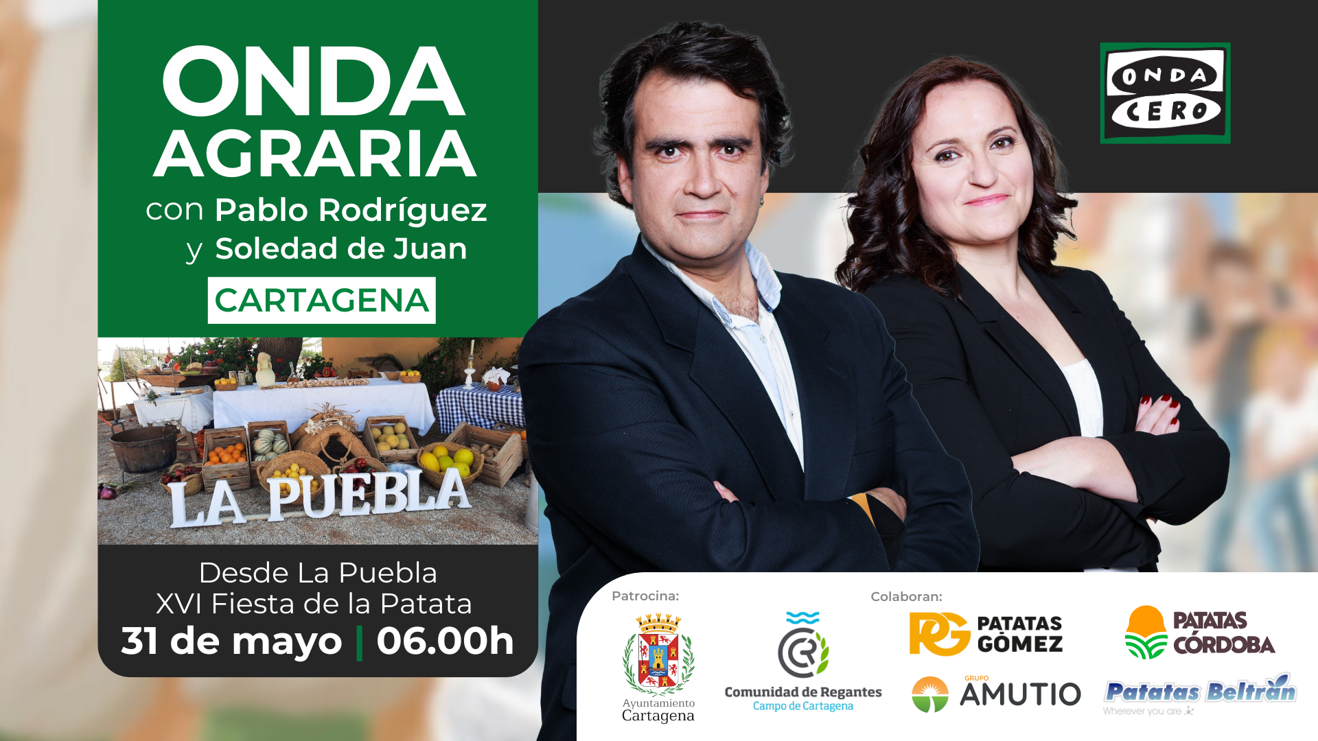 Especial 'Onda Agraria' desde Cartagena con la Fiesta de la Patata como protagonista Especial 'Onda Agraria' desde Cartagena con la Fiesta de la Patata como protagonista