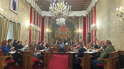 EL salón del pleno frente la votación EL salón del pleno frente la votación