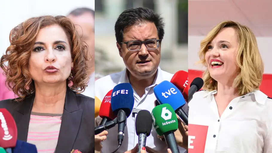 María Jesús Montero, Oscar López y Pilar Alegría María Jesús Montero, Oscar López y Pilar Alegría