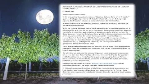 Bases del XII Encuentro Literario "Noches de Luna Llena en el Trebolar" Bases del XII Encuentro Literario "Noches de Luna Llena en el Trebolar"