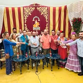 Instantes del encuentro celebrado en la Caseta municipal este lunes Instantes del encuentro celebrado en la Caseta municipal este lunes