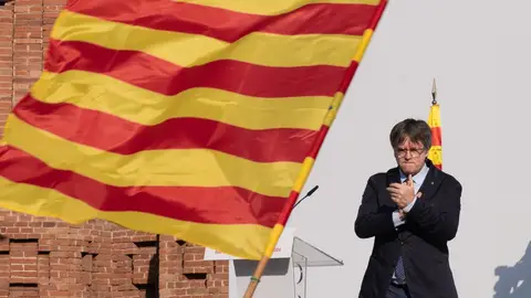 Carles Puigdemont durante su vuelta a España en agosto de 2024 Carles Puigdemont durante su vuelta a España en agosto de 2024