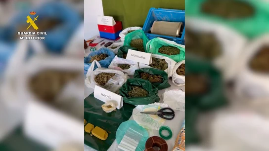 Droga incautada por la Guardia Civil Droga incautada por la Guardia Civil
