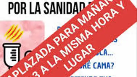 Cartel de la manifestación SANIDAD