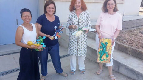 De izquierda a derecha Hortensia Blanco y las artistas Marga Guasch, Diana Bustamante y De izquierda a derecha, Hortensia Blanco, Marga Guashh, Diana Bustamante y Aphon Hengcharoen De izquierda a derecha Hortensia Blanco y las artistas Marga Guasch, Diana Bustamante y De izquierda a derecha, Hortensia Blanco, Marga Guashh, Diana Bustamante y Aphon Hengcharoen