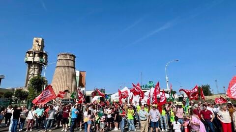 Concentración en la planta de Fertiberia en Puertollano